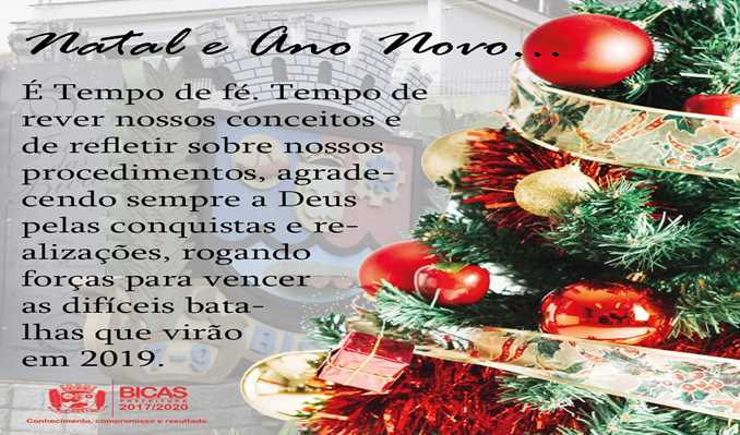 Prefeitura Municipal de Bicas - Mensagem de Natal e Ano novo