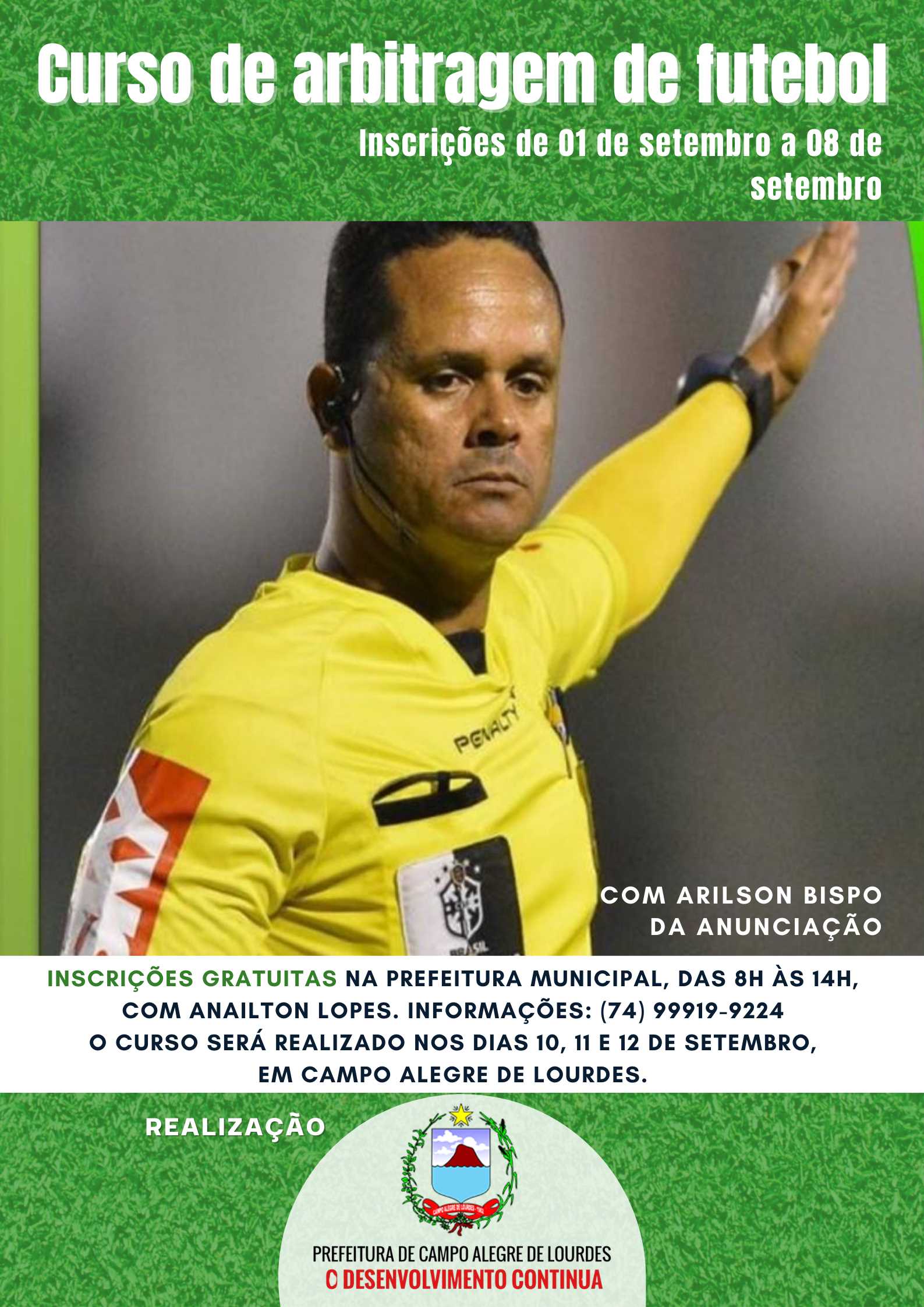 Curso de Arbitragem Gratuito  Secretaria Municipal de Esportes e