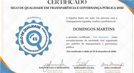 Prefeitura Municipal de Domingos Martins - Lançamento: Projetos de