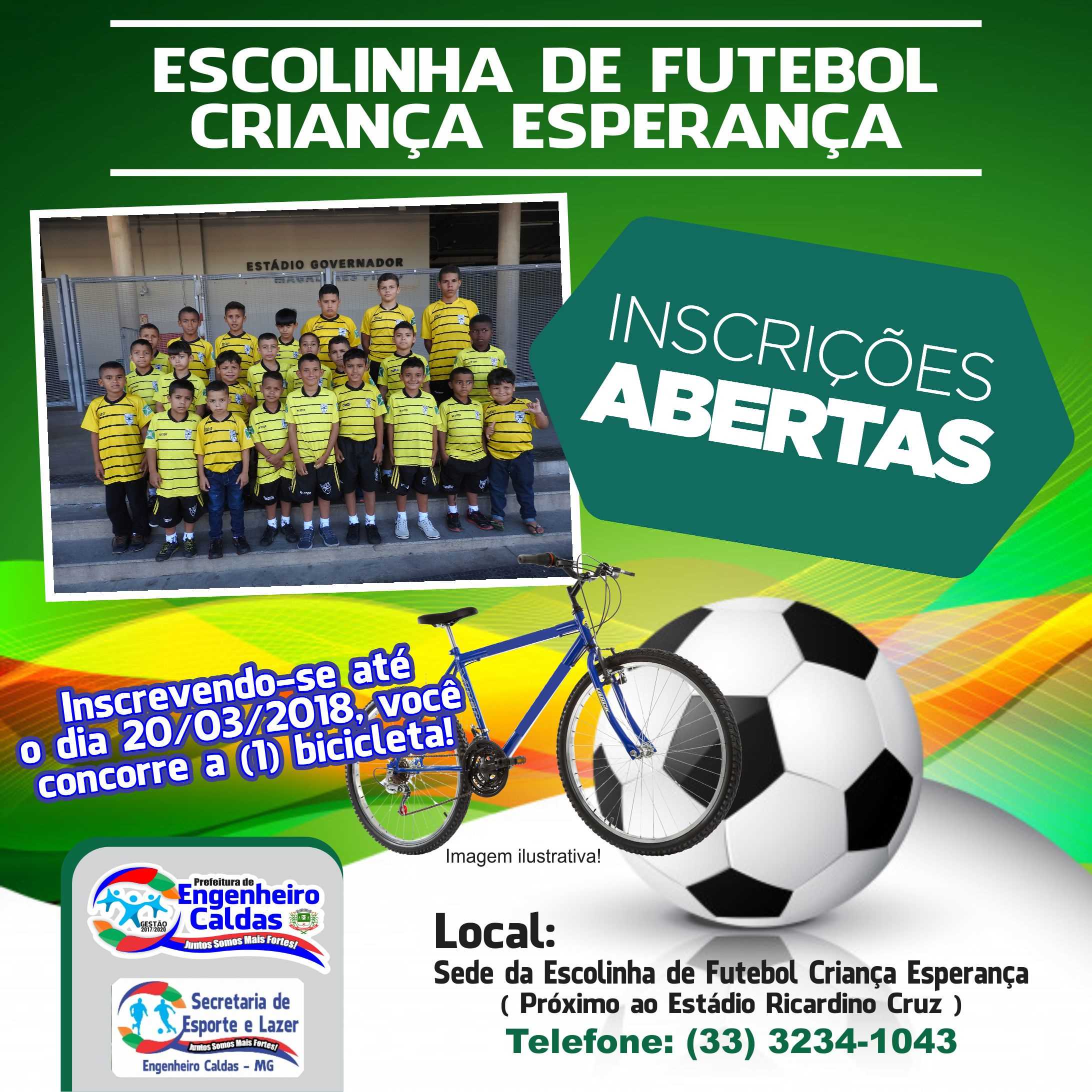 Inscrições para Escolinha de Futebol