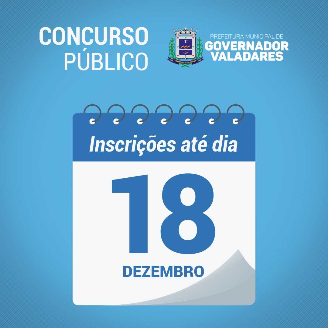 Prefeitura Municipal de Governador Valadares - Domingo (18) tem