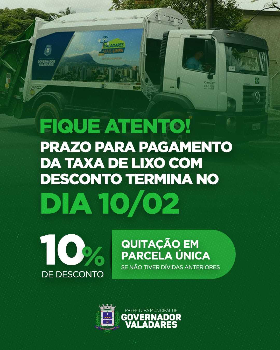 Prefeitura Municipal de Governador Valadares - Domingo (18) tem