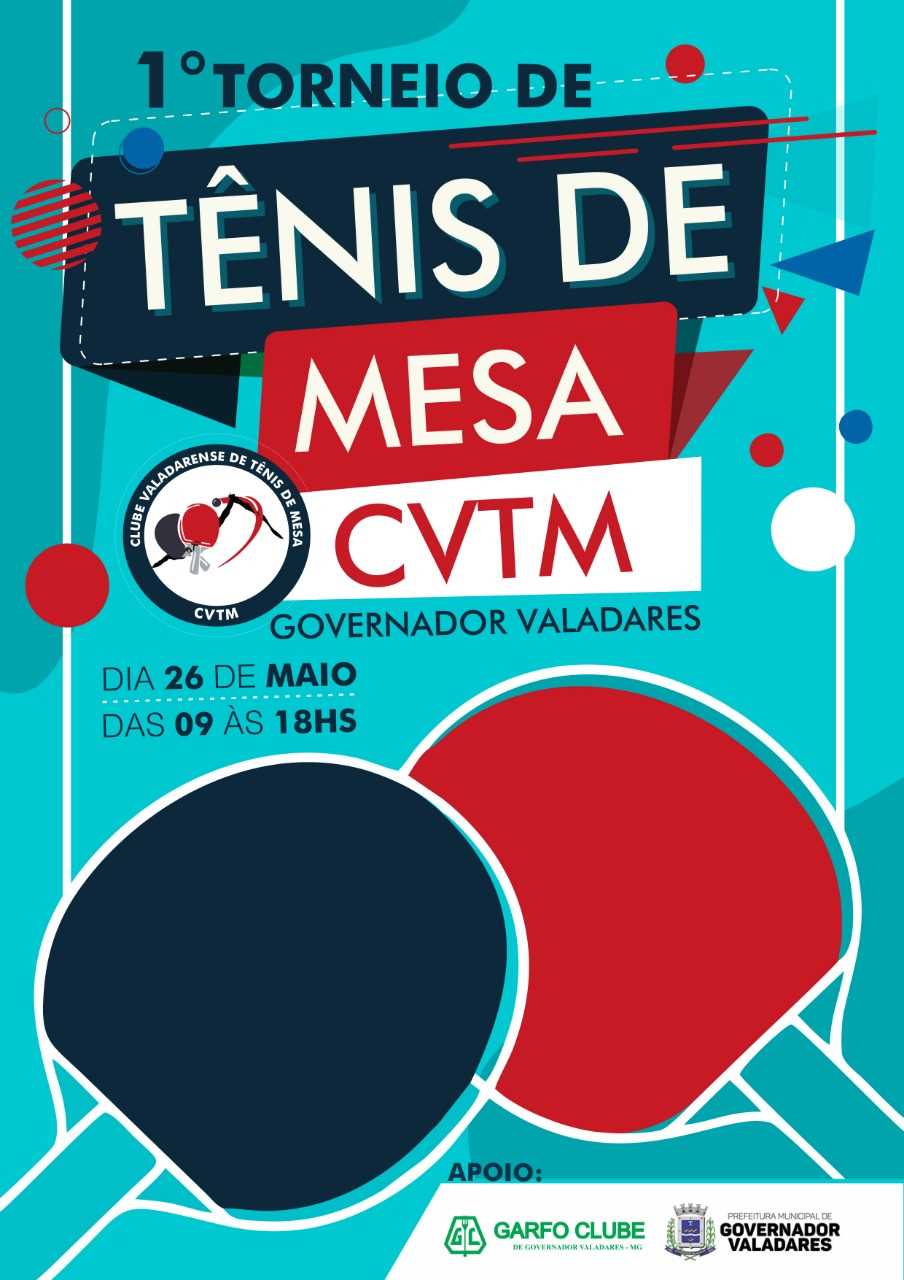 Inscrições para os Jogos Escolares de Tênis de Mesa em Varginha