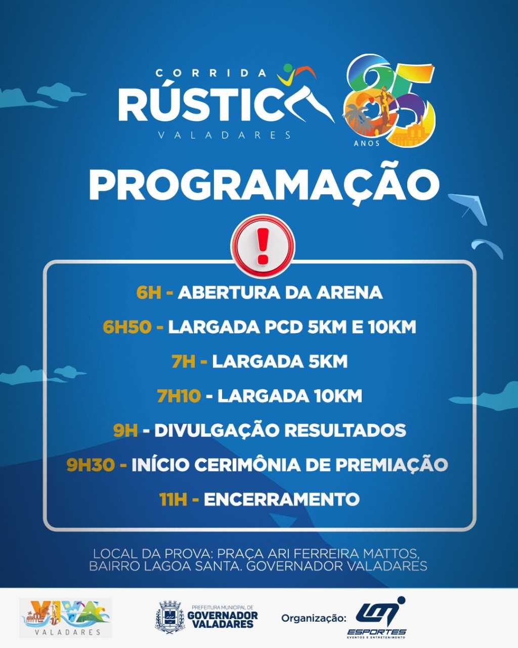 Prefeitura Municipal de Governador Valadares - Domingo (18) tem