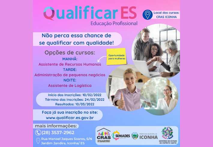 Programa Qualificar ES divulga resultado das inscrições dos cursos