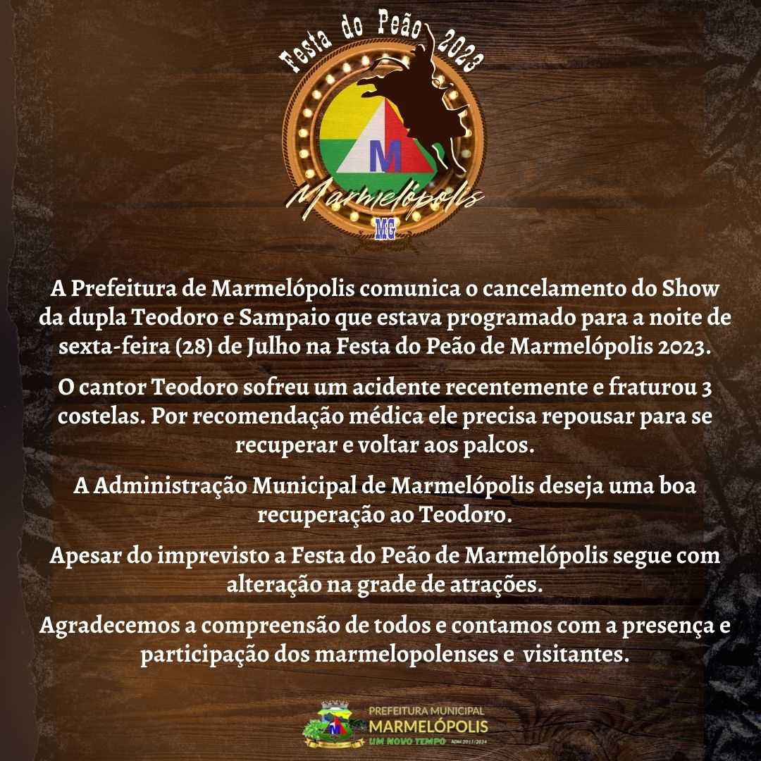 Prefeitura Municipal de Marmelópolis - Alvará para Festa do Peão de  Marmelópolis 2023.