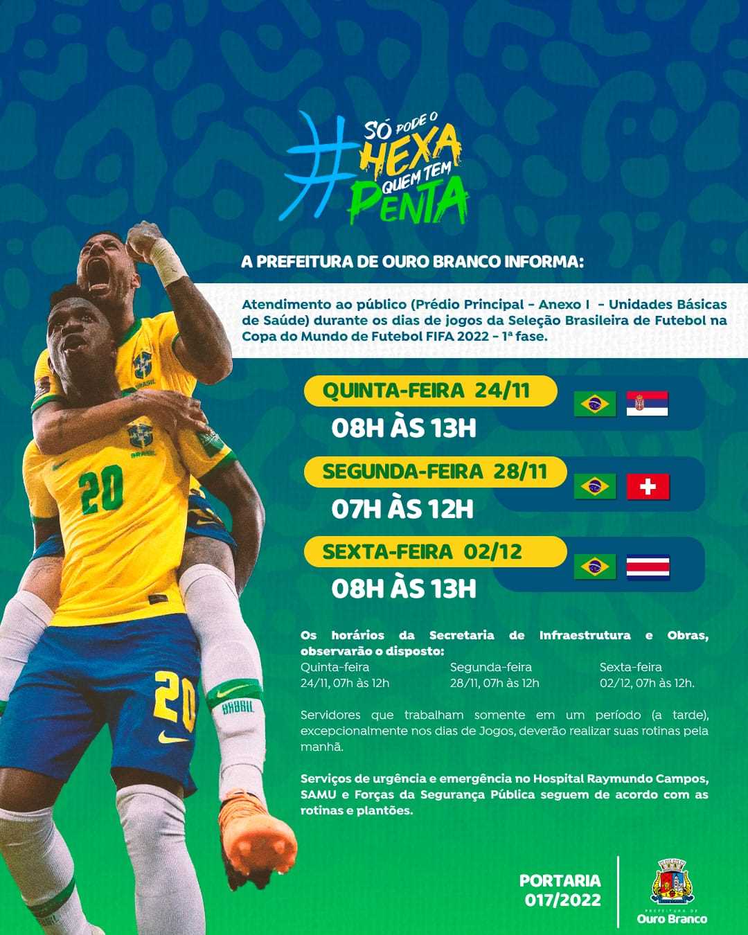Brasil x Camarões: onde assistir jogo da Copa nos bares de BH e região