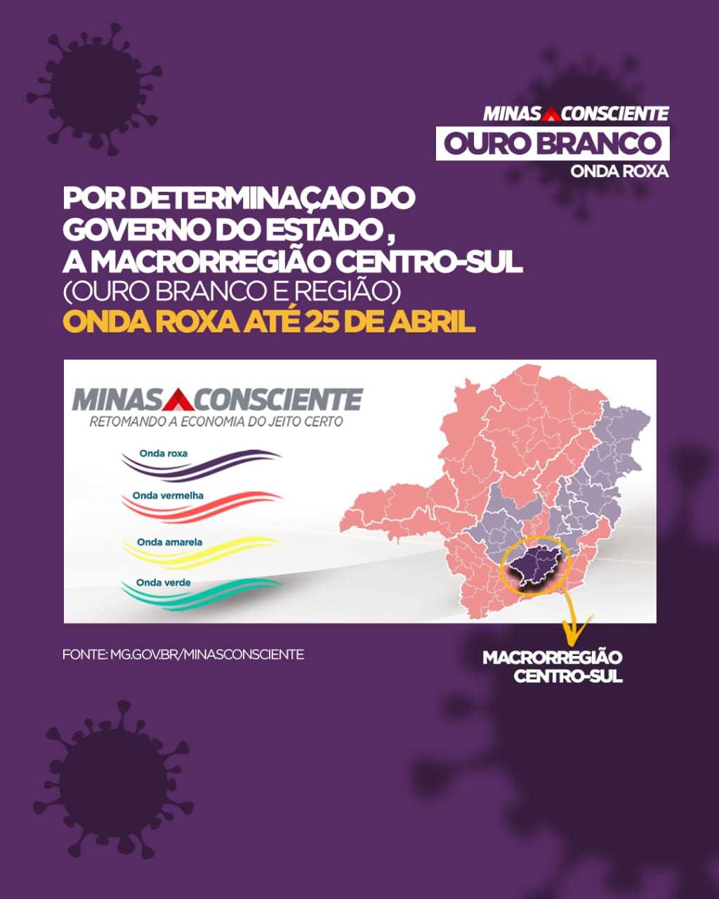 Prefeitura Municipal de Ouro Branco - Novas determinações Minas