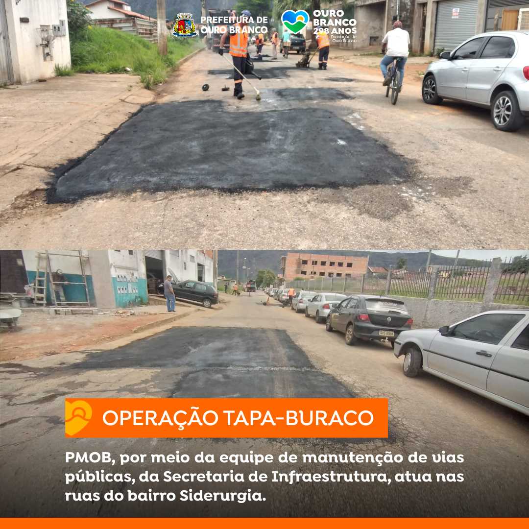 Prefeitura Municipal de Ouro Branco - Operação Tapa-Buraco