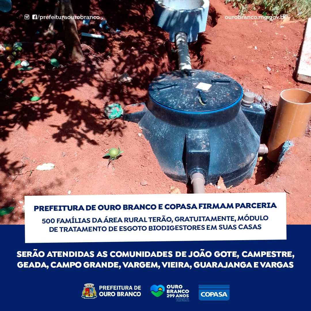 Prefeitura Municipal de Ouro Branco - Copasa: abastecimento de