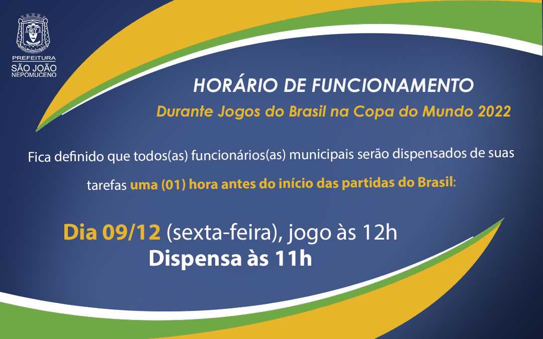 Definidos os horários dos Jogos do Brasil na Copa do Mundo de