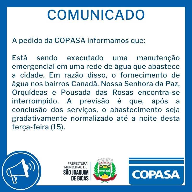 COMUNICADO COPASA