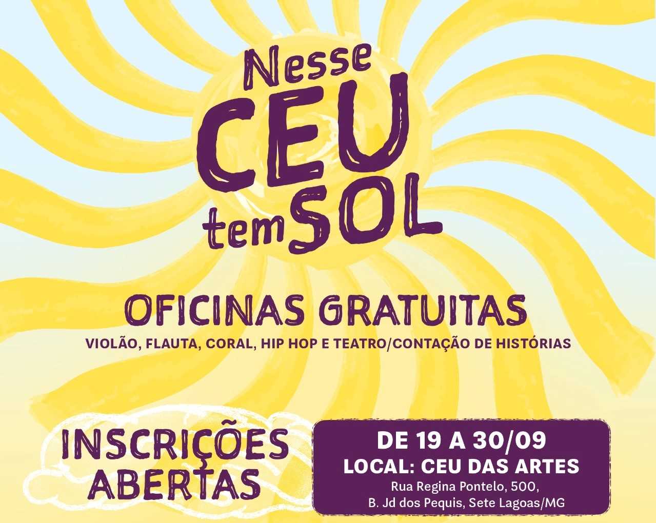 Sete Lagoas - Prefeitura Municipal - Nesse CEU tem Sol encerra 1ª edição  com apresentações gratuitas no Jardim dos Pequis